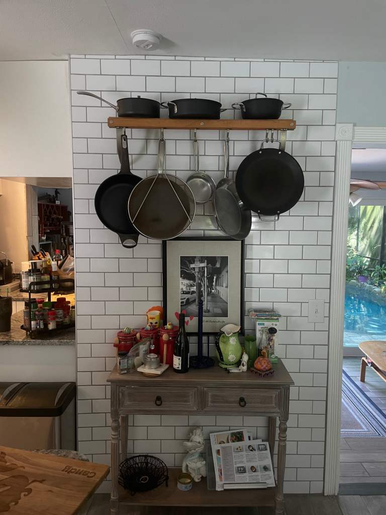 white subway tile in kitchen