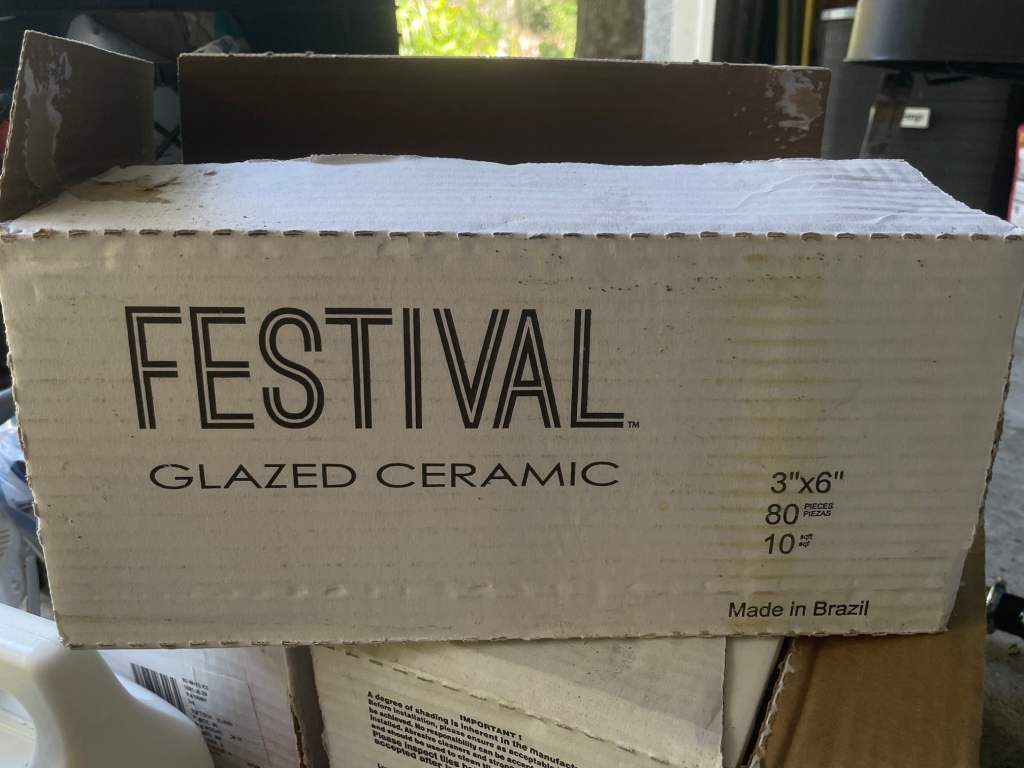 festival glazed ceramic tile
