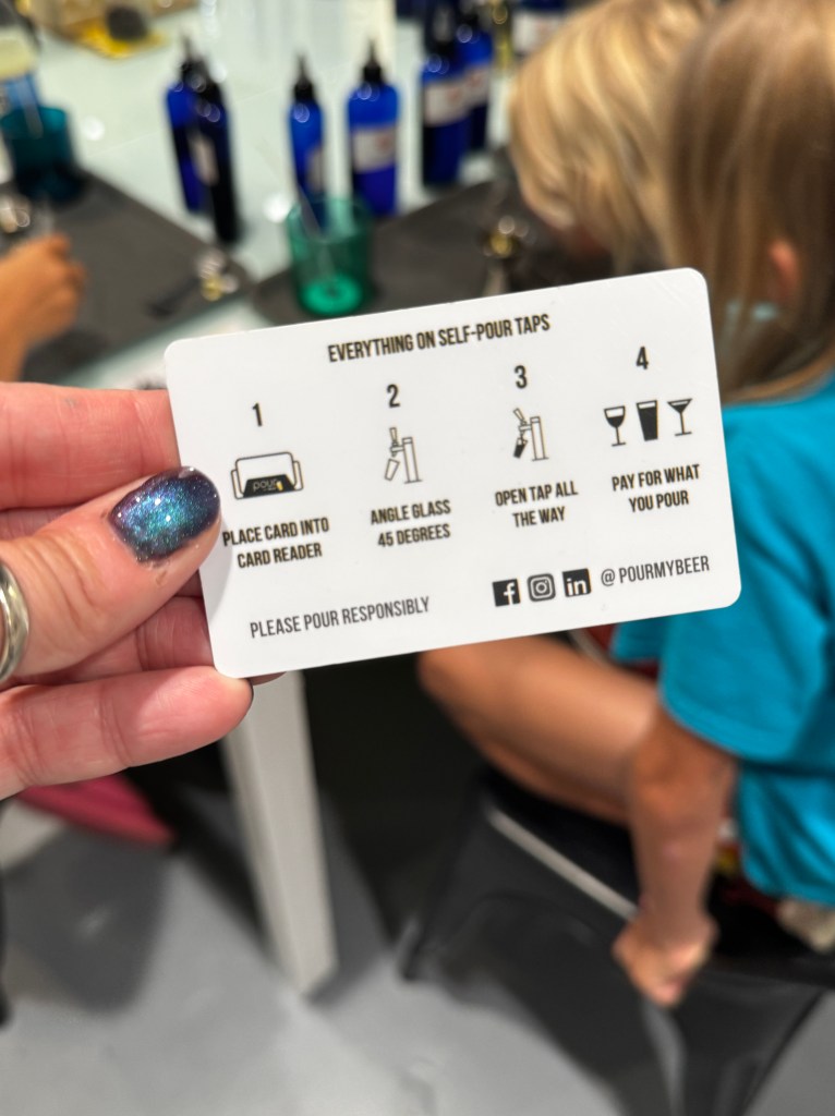 how to operate self-pour taps